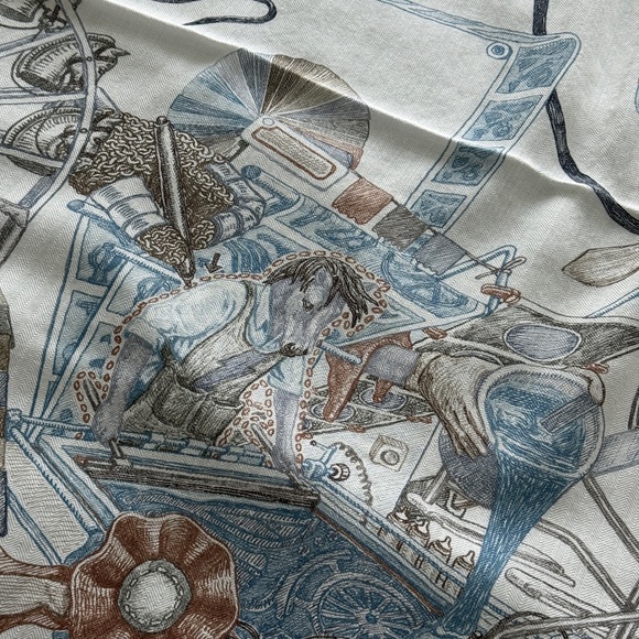 Le Monde d'Hermès shawl 140 - Picture 5 of 8